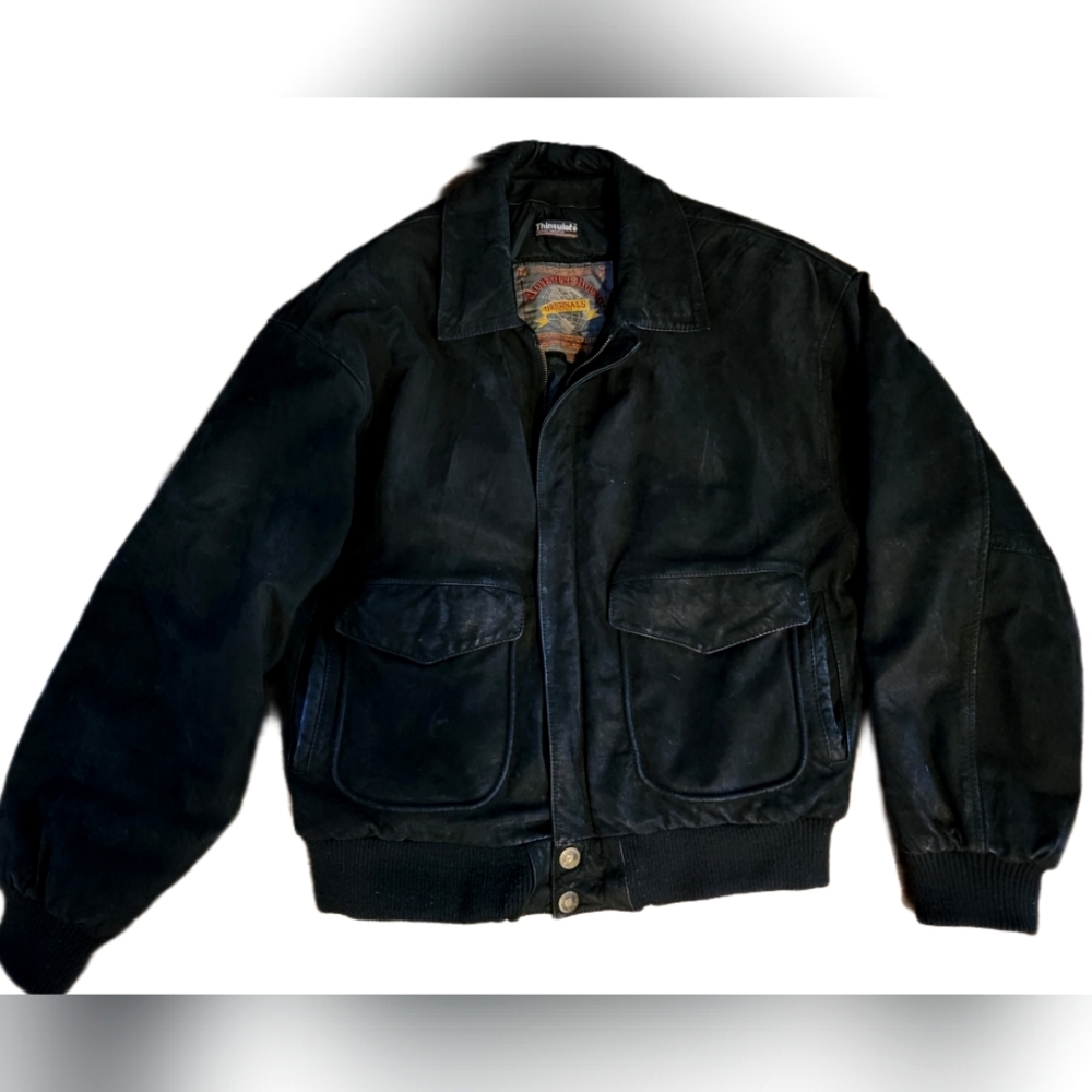 Men's Adventure Bound Genuine Leather Bomber Jacket Wilsons Leathers